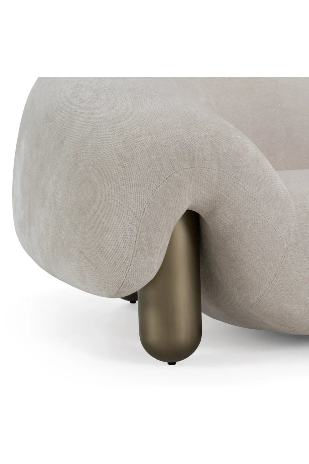 Luxury Light Gray Accent Chair Modern Italian Style for Villa