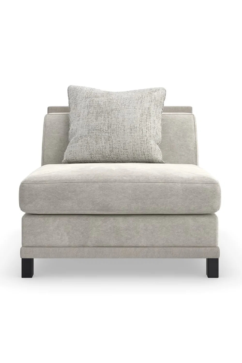 Luxury Light Gray Fabric Sectional Chair Modern Italian Style for Villa