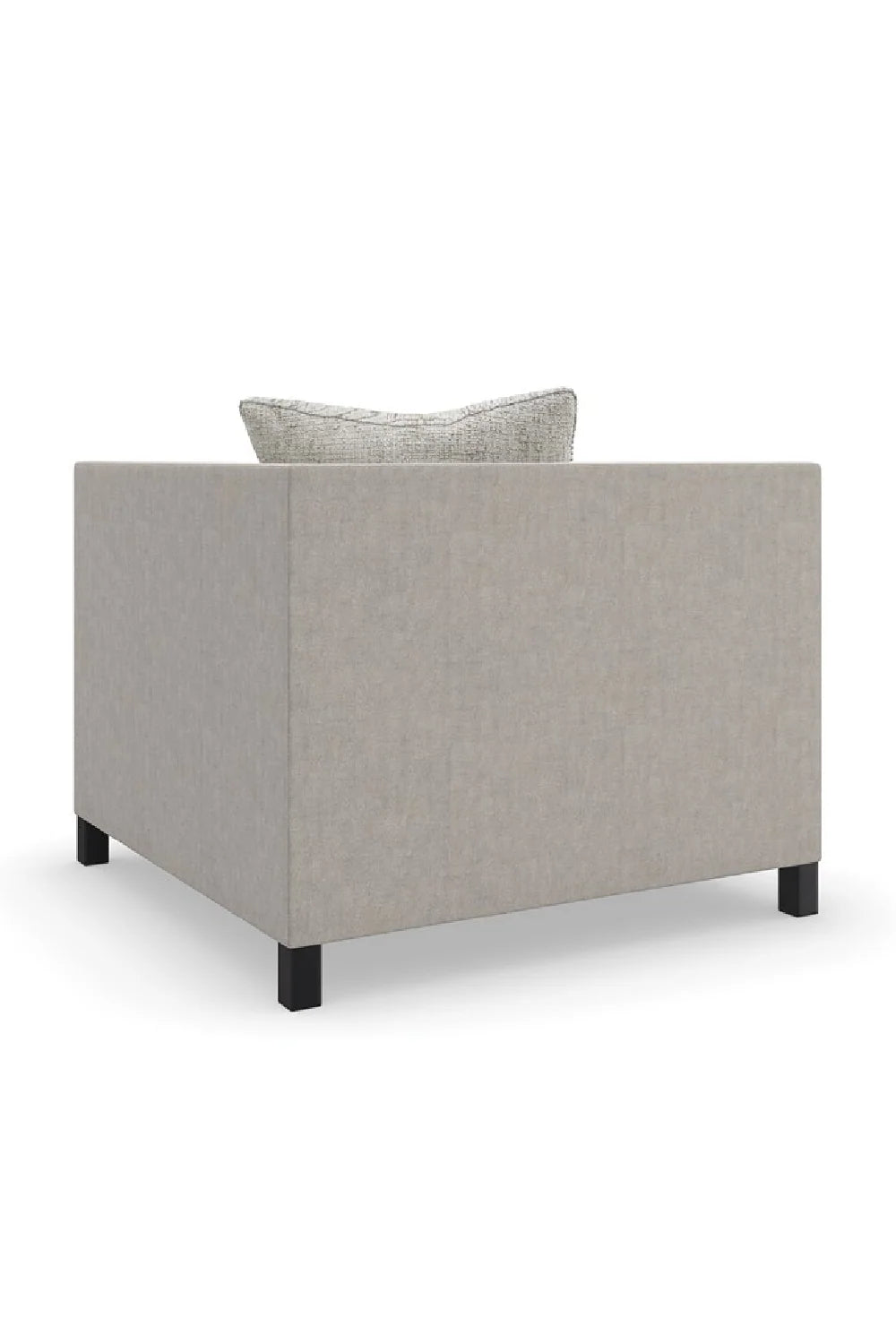 Luxury Light Gray Fabric Sectional Chair Modern Italian Style for Villa