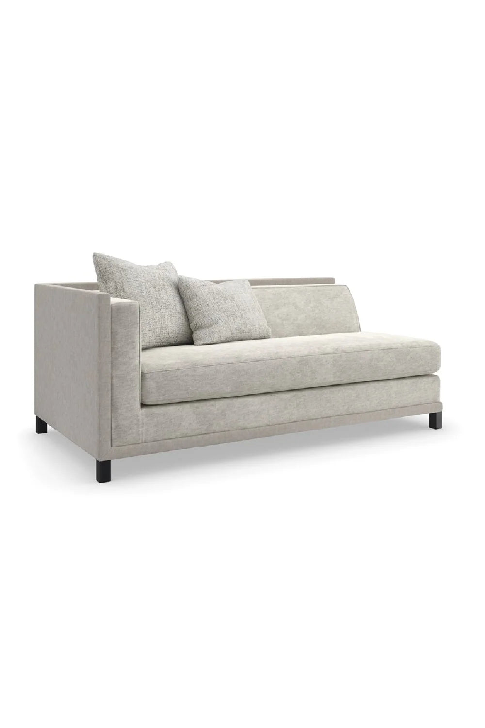 Luxury Light Gray Fabric Sectional Chair Modern Italian Style for Villa
