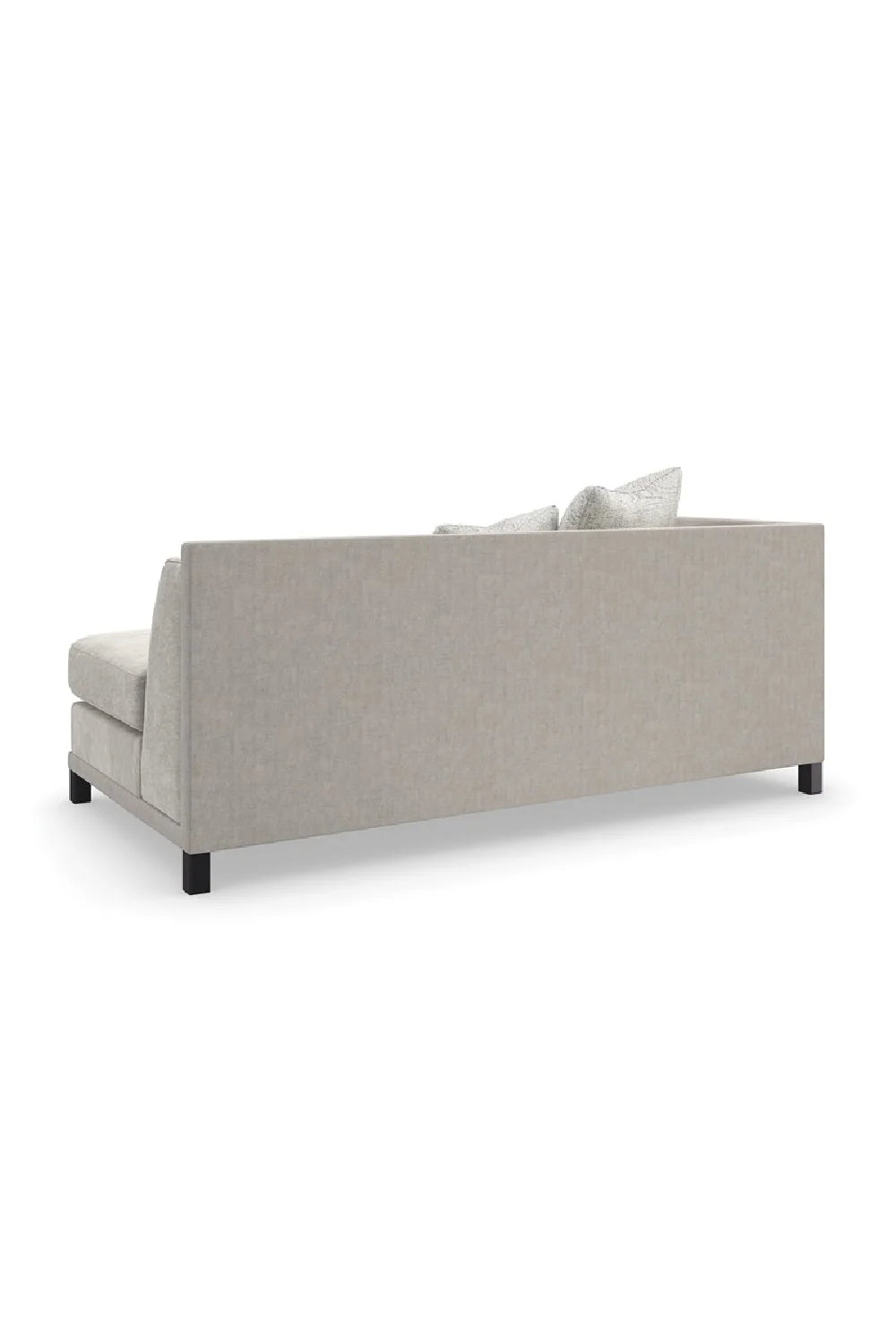 Luxury Light Gray Fabric Sectional Chair Modern Italian Style for Villa