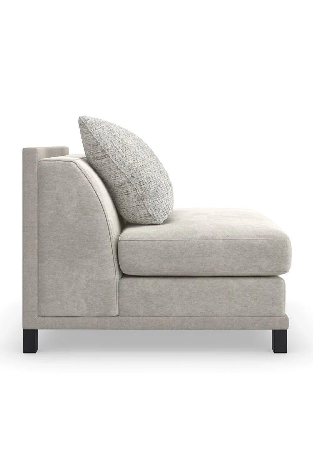 Luxury Light Gray Fabric Sectional Chair Modern Italian Style for Villa