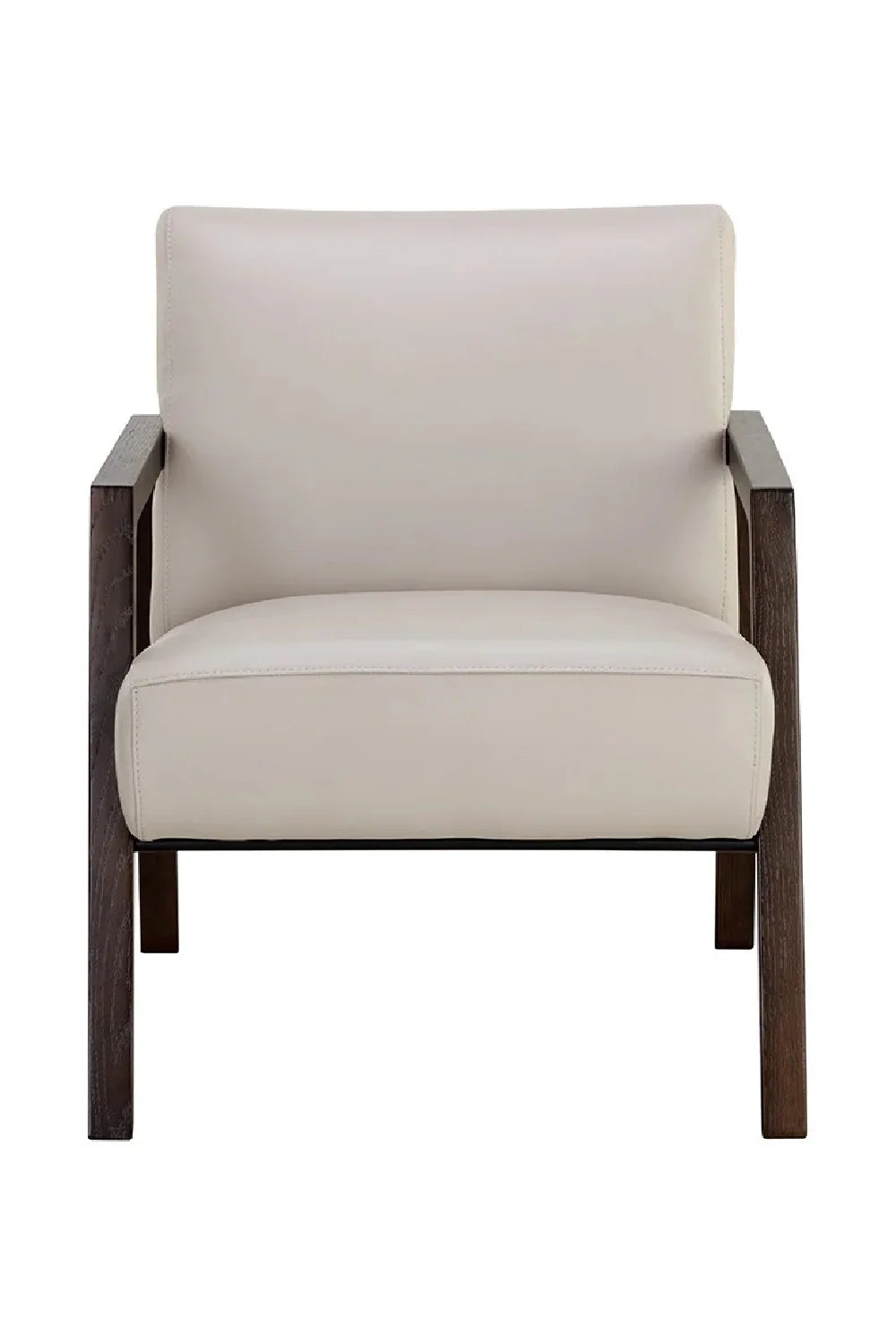 Luxury Light Gray Leather Accent Chair European Style for Villa