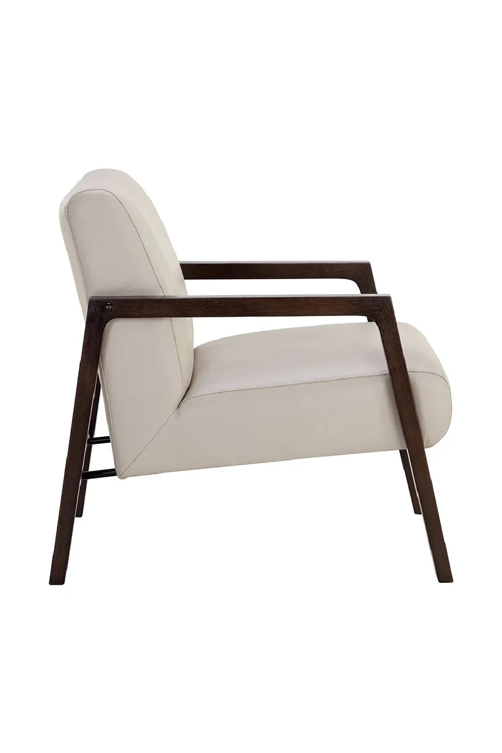 Luxury Light Gray Leather Accent Chair European Style for Villa