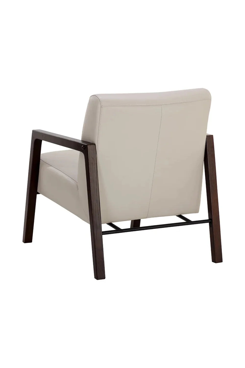 Luxury Light Gray Leather Accent Chair European Style for Villa
