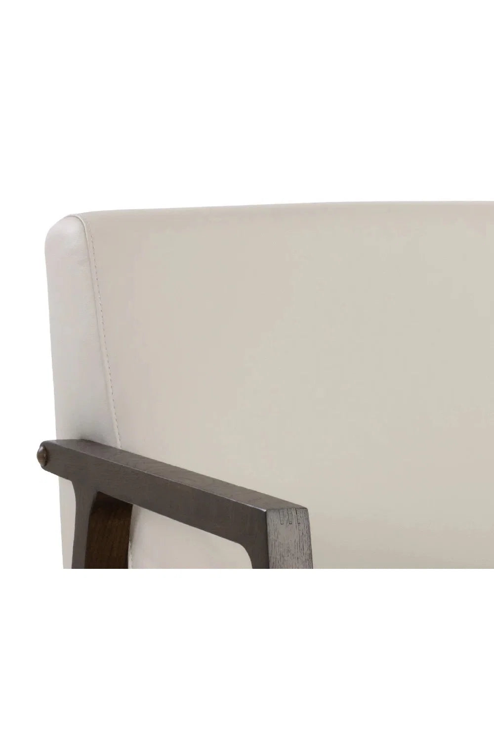 Luxury Light Gray Leather Accent Chair European Style for Villa