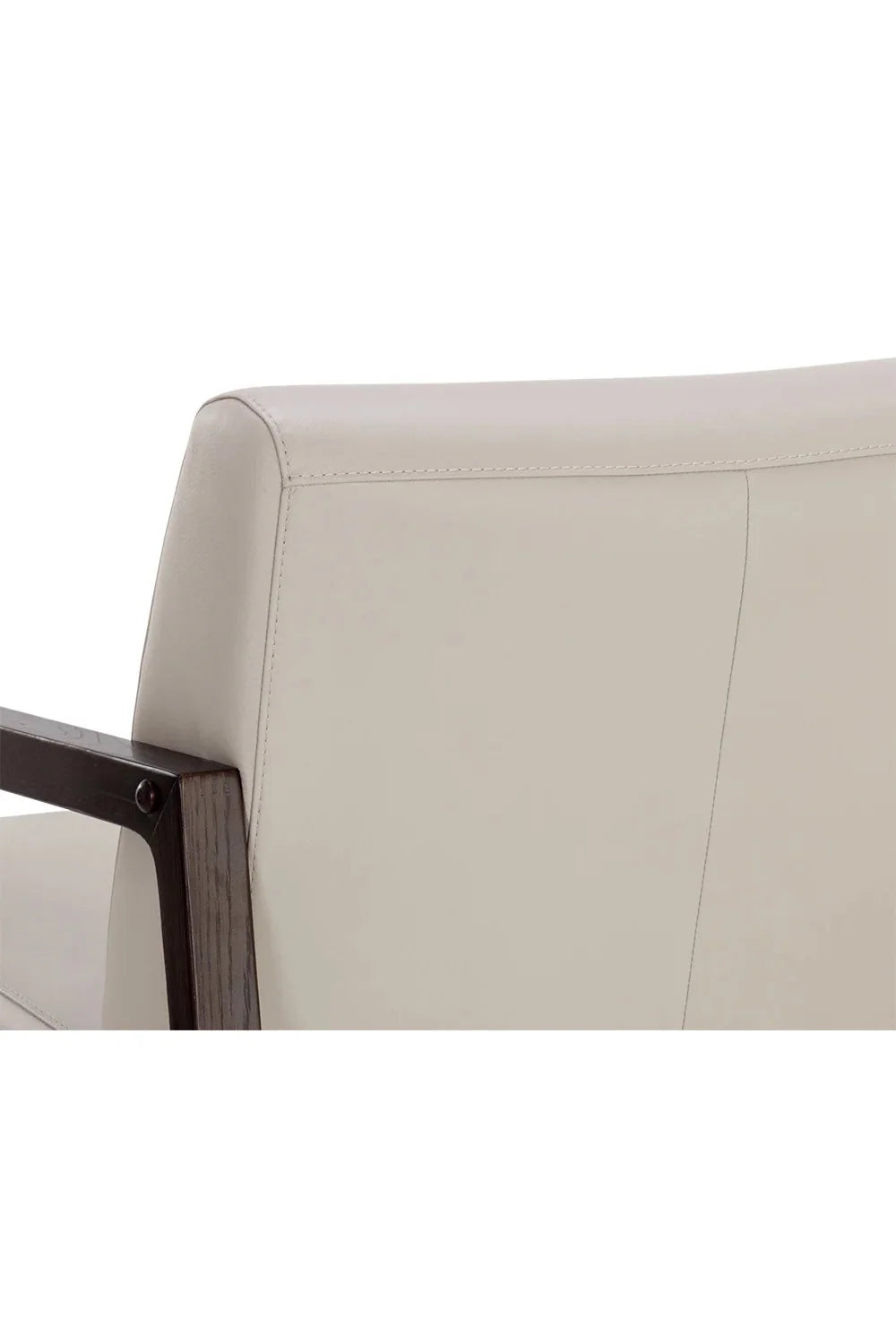 Luxury Light Gray Leather Accent Chair European Style for Villa