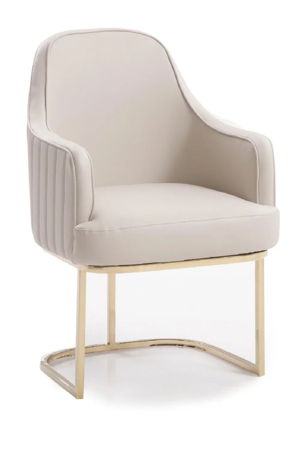Luxury Light Gray Leather Modern Dining Chair European Style for Villa