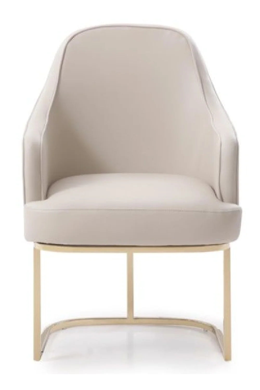 Luxury Light Gray Leather Modern Dining Chair European Style for Villa