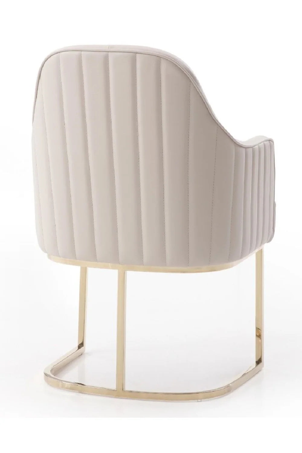 Luxury Light Gray Leather Modern Dining Chair European Style for Villa