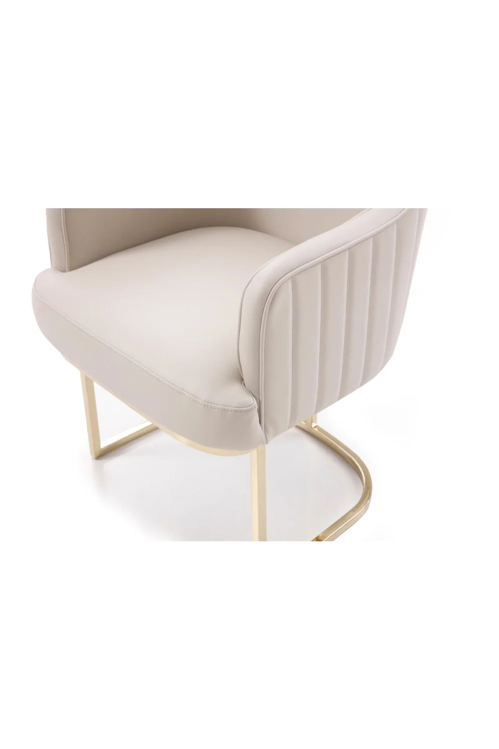 Luxury Light Gray Leather Modern Dining Chair European Style for Villa