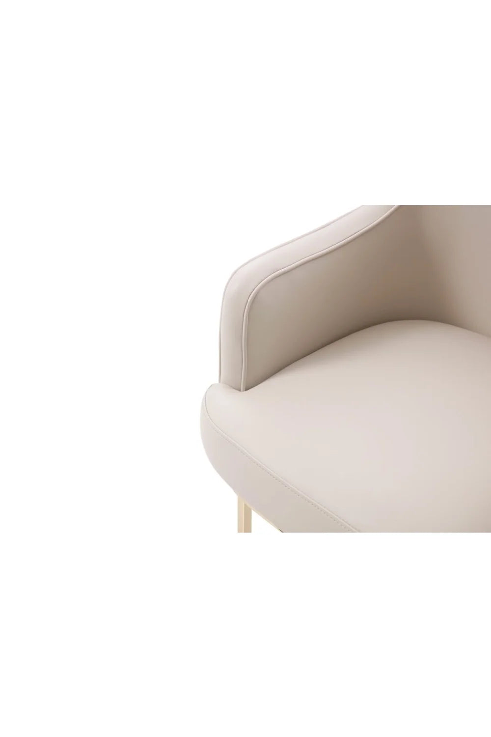 Luxury Light Gray Leather Modern Dining Chair European Style for Villa