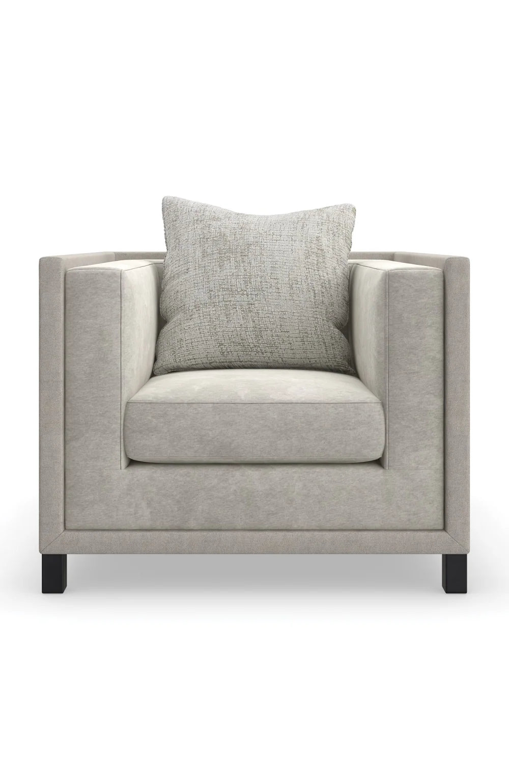 Luxury Light Gray Lounge Chair Modern Italian Style for Villa