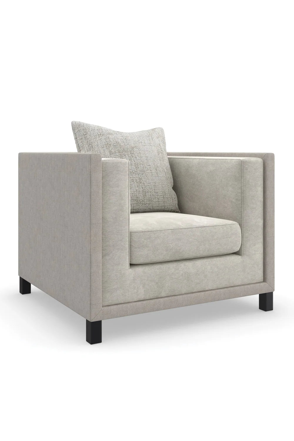 Luxury Light Gray Lounge Chair Modern Italian Style for Villa