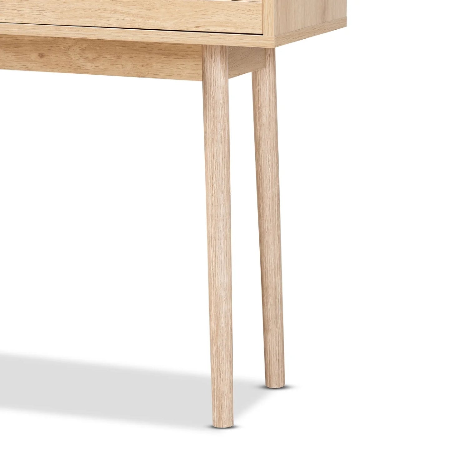 Luxury Light Oak 2-Drawer Console Table Modern Italian Style for Villa