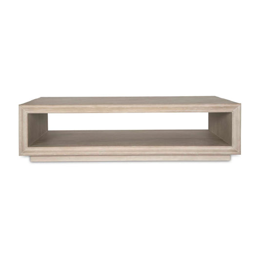 Luxury Light Oak Rectangular Coffee Table Modern Italian Style for Villa