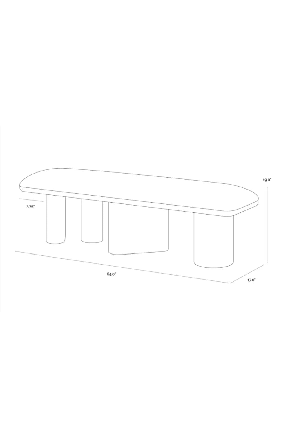 Luxury Light Oak Upholstered Bench European Style for Villa