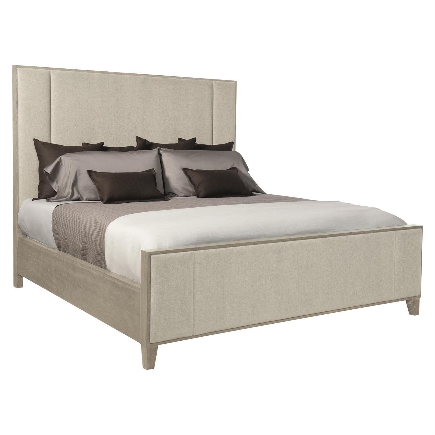 Luxury Linea Fabric Panel Bed Modern Italian Style for Villa