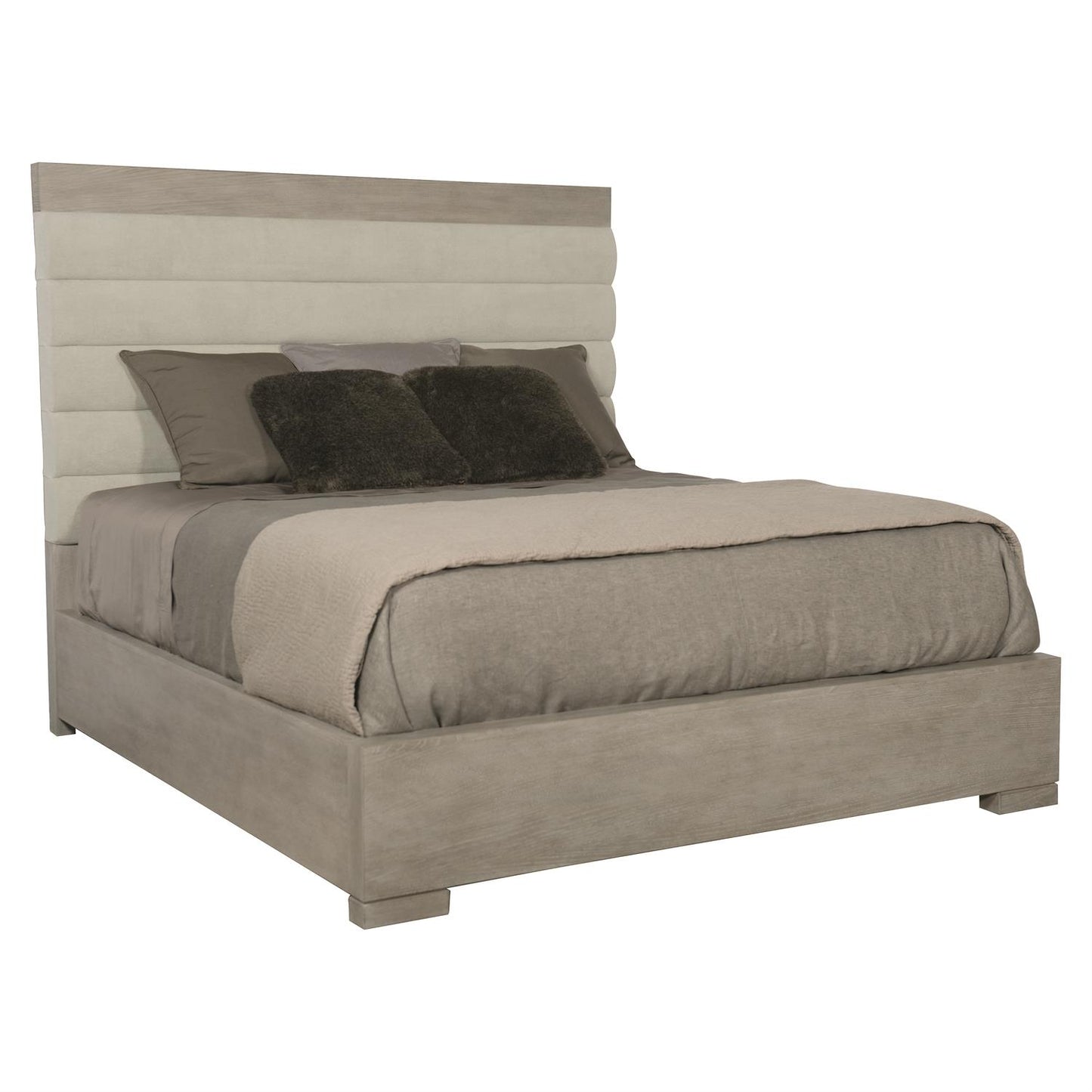 Luxury Linea Fabric Panel Bed Modern Italian Style for Villa
