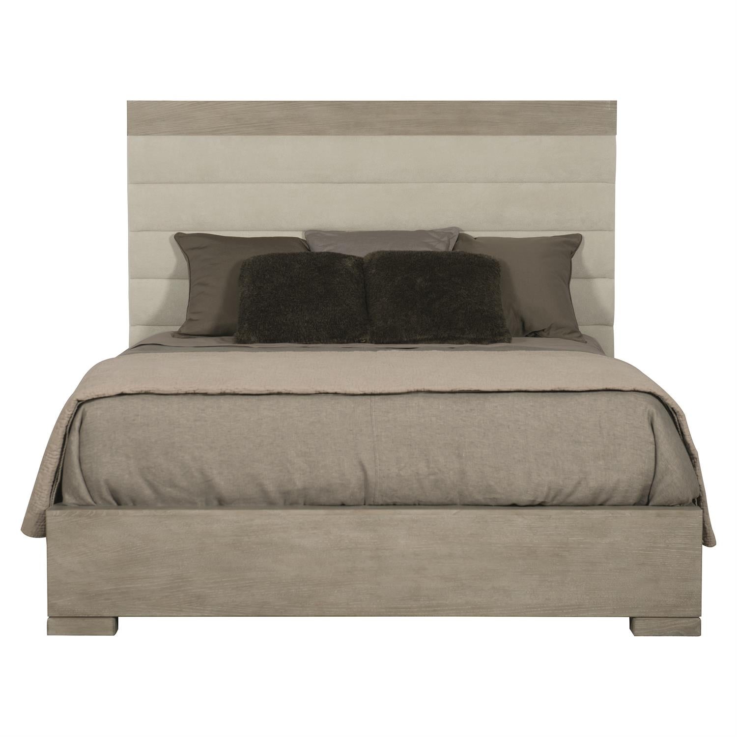 Luxury Linea Fabric Panel Bed Modern Italian Style for Villa
