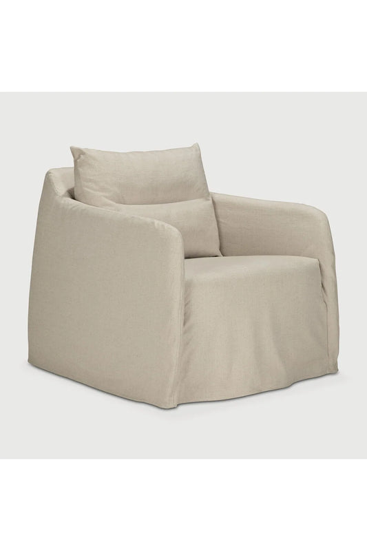 Luxury Linen Lounge Chair Modern Italian Style for Villa