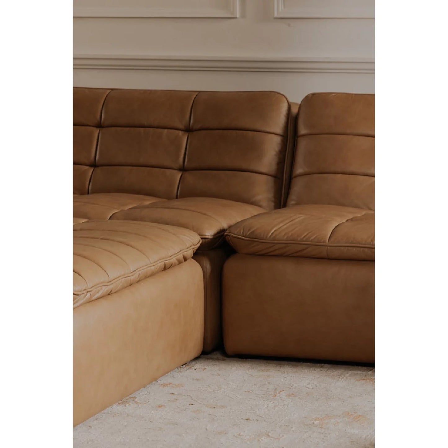 Luxury Lino Leather Modular Sofa Modern Italian Style for Villa