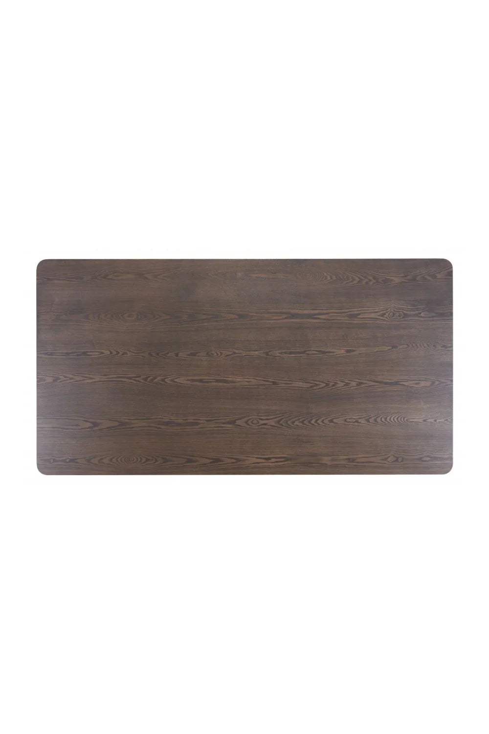 Luxury Lisse Espresso Rubberwood Rectangular Dining Table Modern Italian Style for Villa