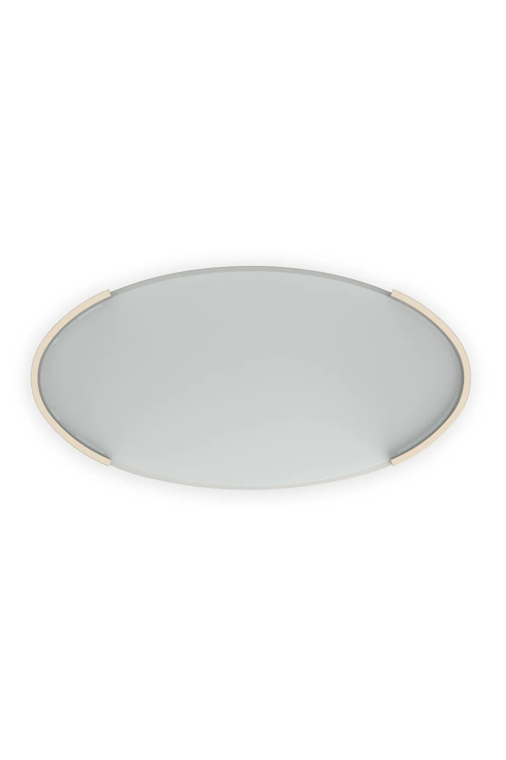 Luxury Love Glass Top Oval Coffee Table Modern Italian Style for Villa