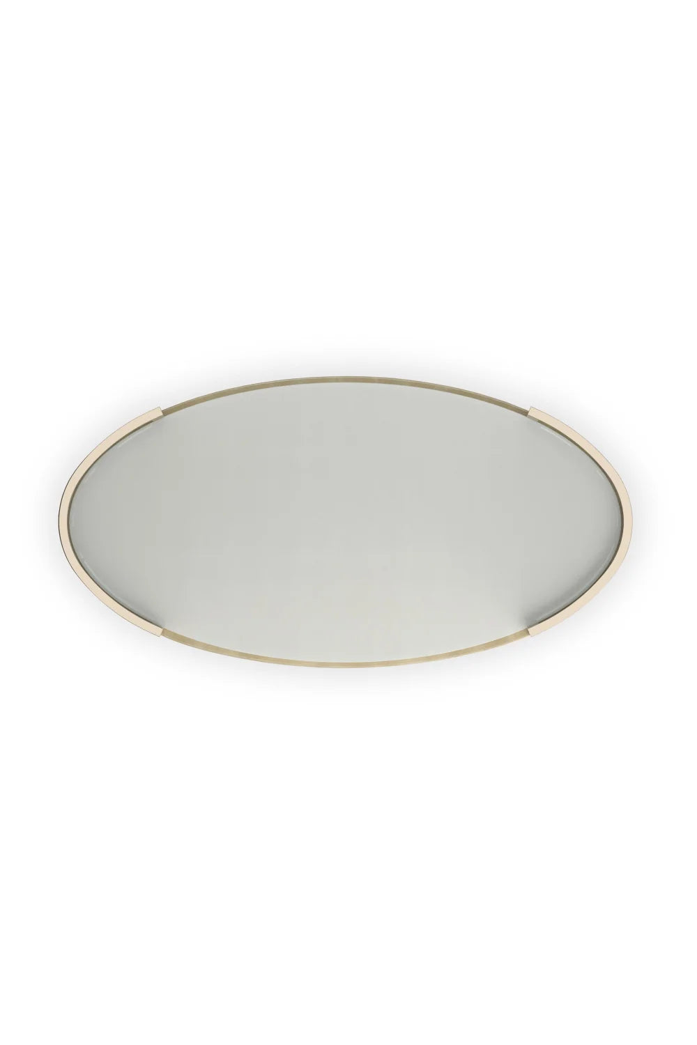 Luxury Love Glass Top Oval Coffee Table Modern Italian Style for Villa
