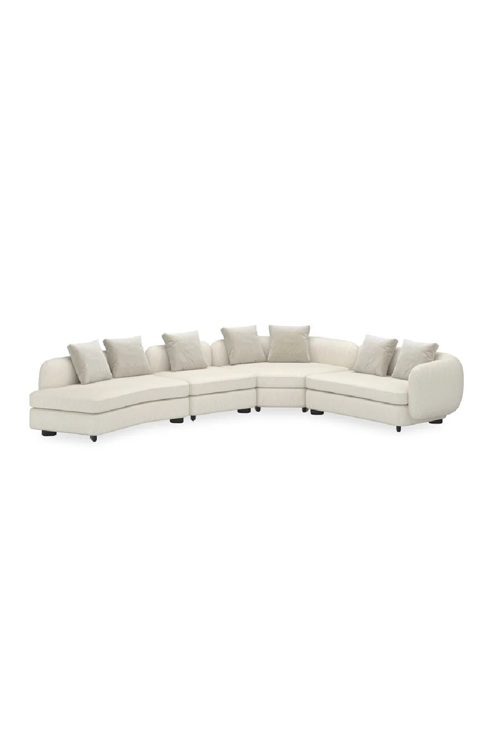 Luxury Lumi Fabric Sectional Chair Modern Italian Style for Villa