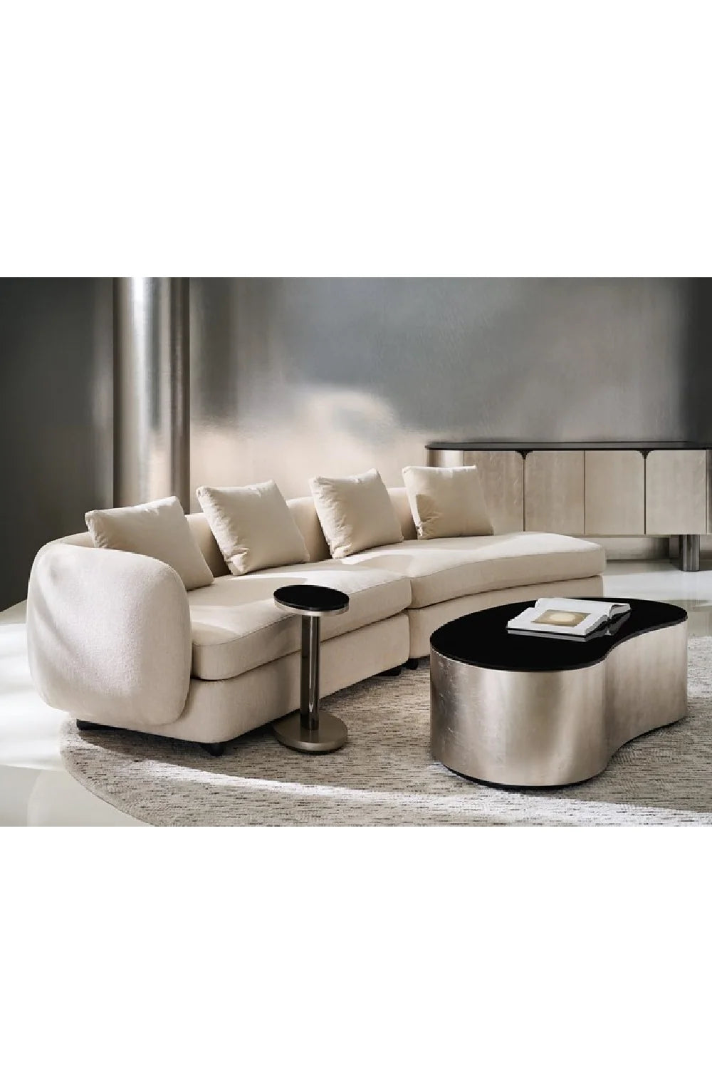 Luxury Lumi Fabric Sectional Chair Modern Italian Style for Villa