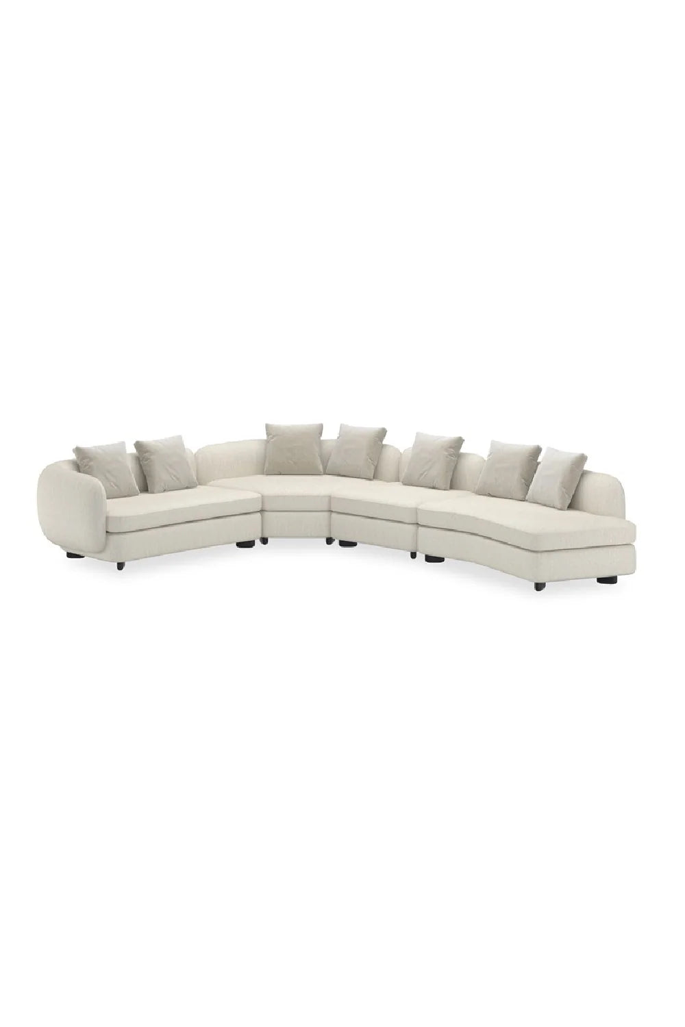 Luxury Lumi Fabric Sectional Chair Modern Italian Style for Villa