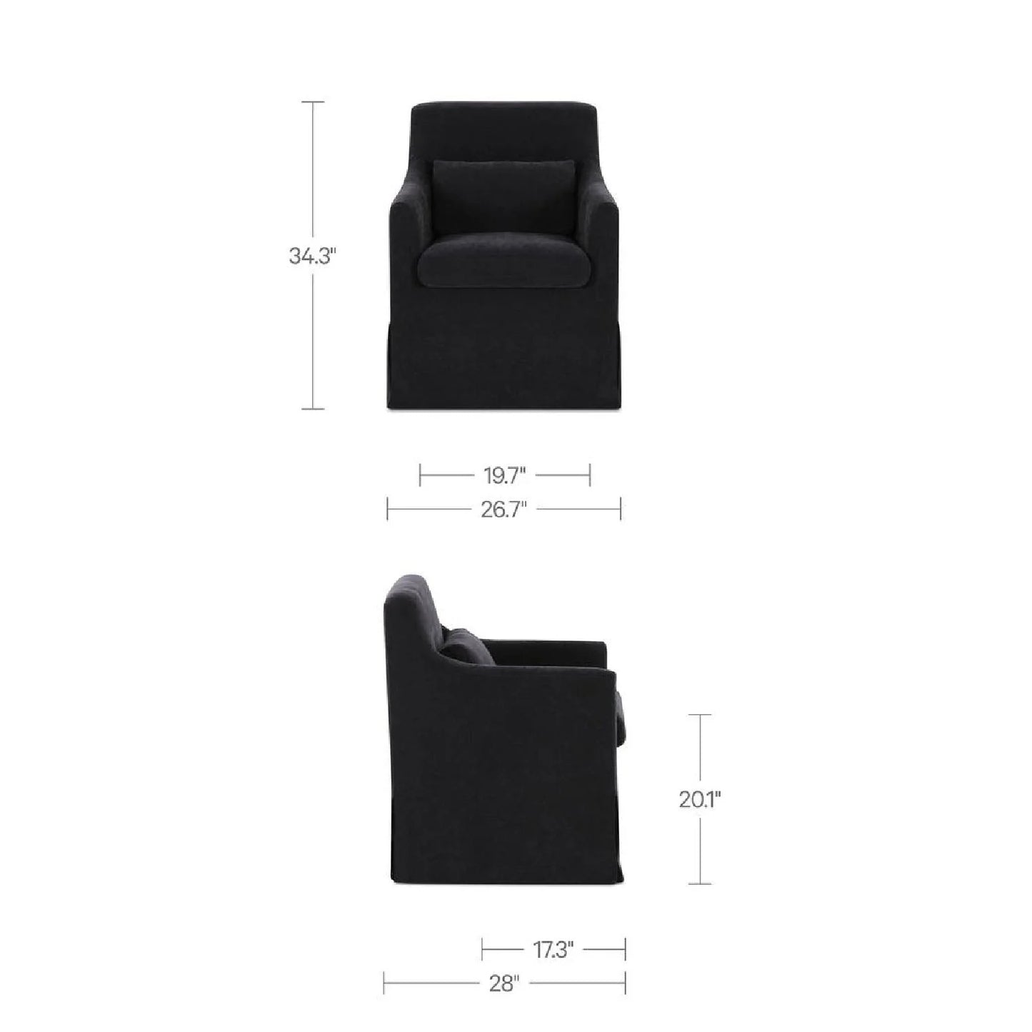 Luxury Lydia Fabric Dining Chair Modern Italian Style for Villa