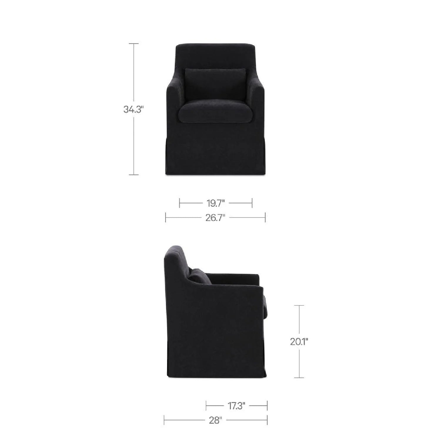 Luxury Lydia Fabric Dining Chair Modern Italian Style for Villa