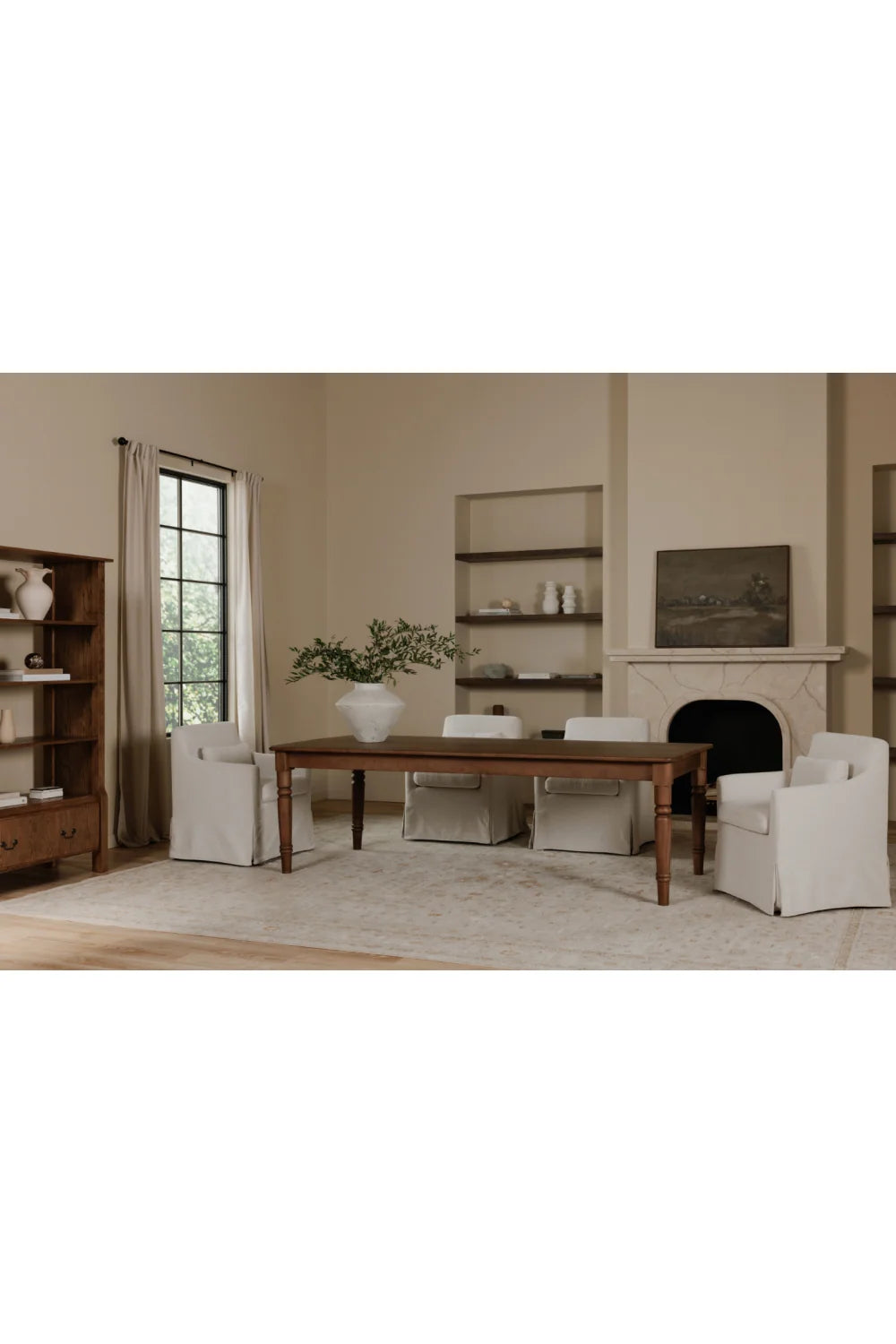 Luxury Lydia Fabric Dining Chair Modern Italian Style for Villa