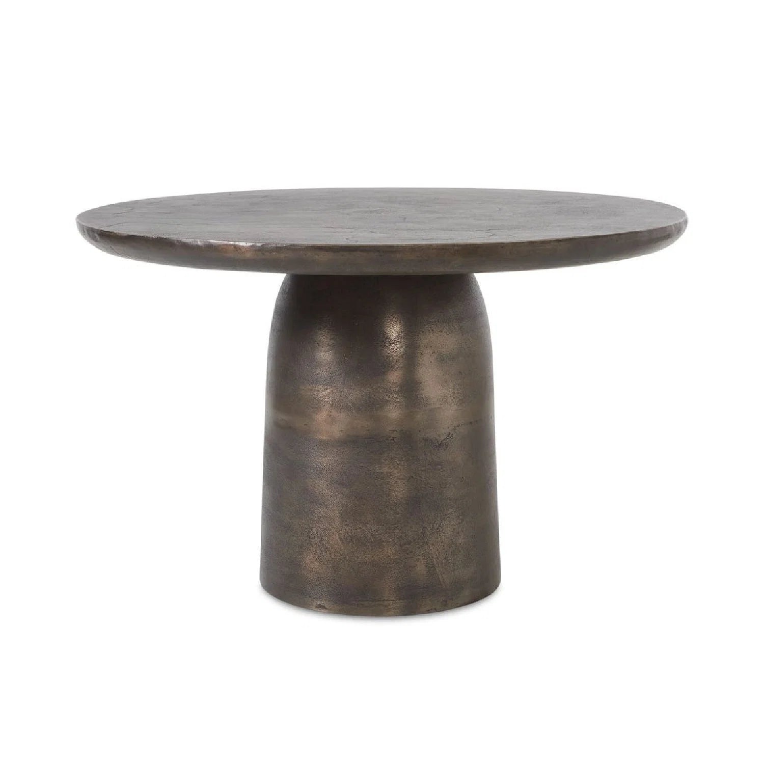 Luxury Madrone Bronze Round Dining Table Modern Italian Style for Villa