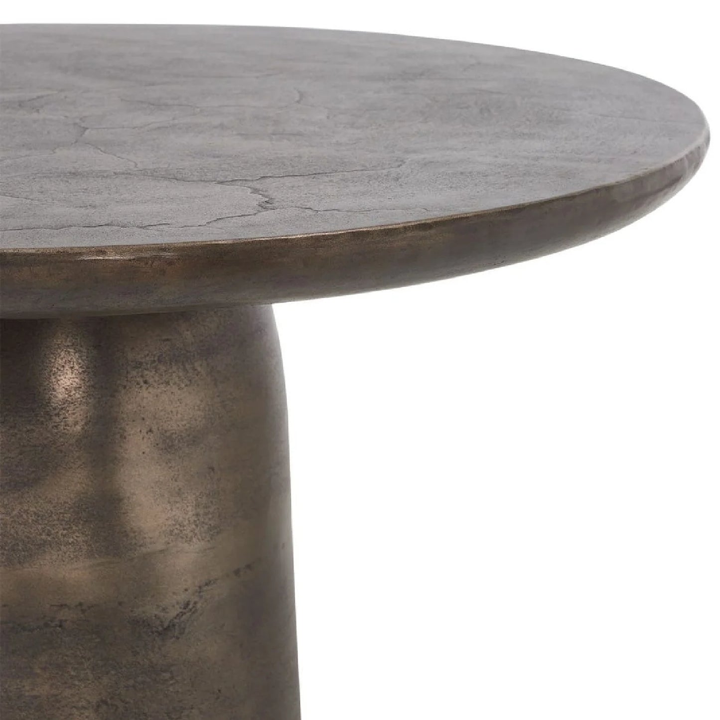 Luxury Madrone Bronze Round Dining Table Modern Italian Style for Villa