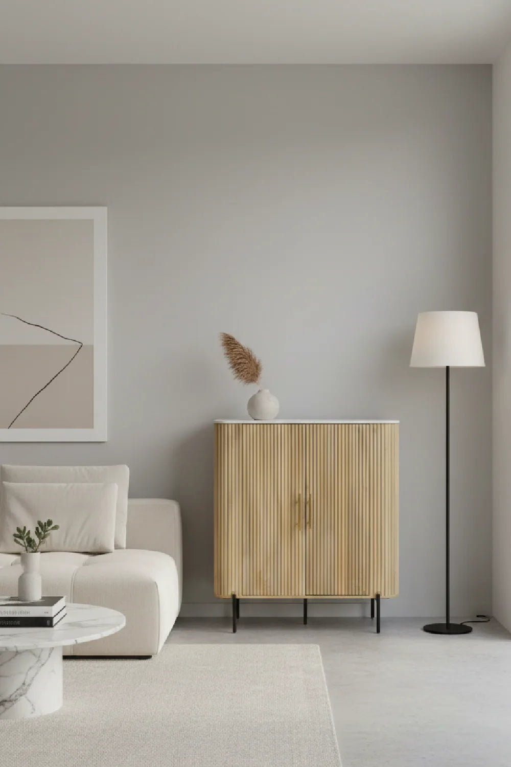 Luxury Mango Wood 2-Door Tall Sideboard European Style for Villa