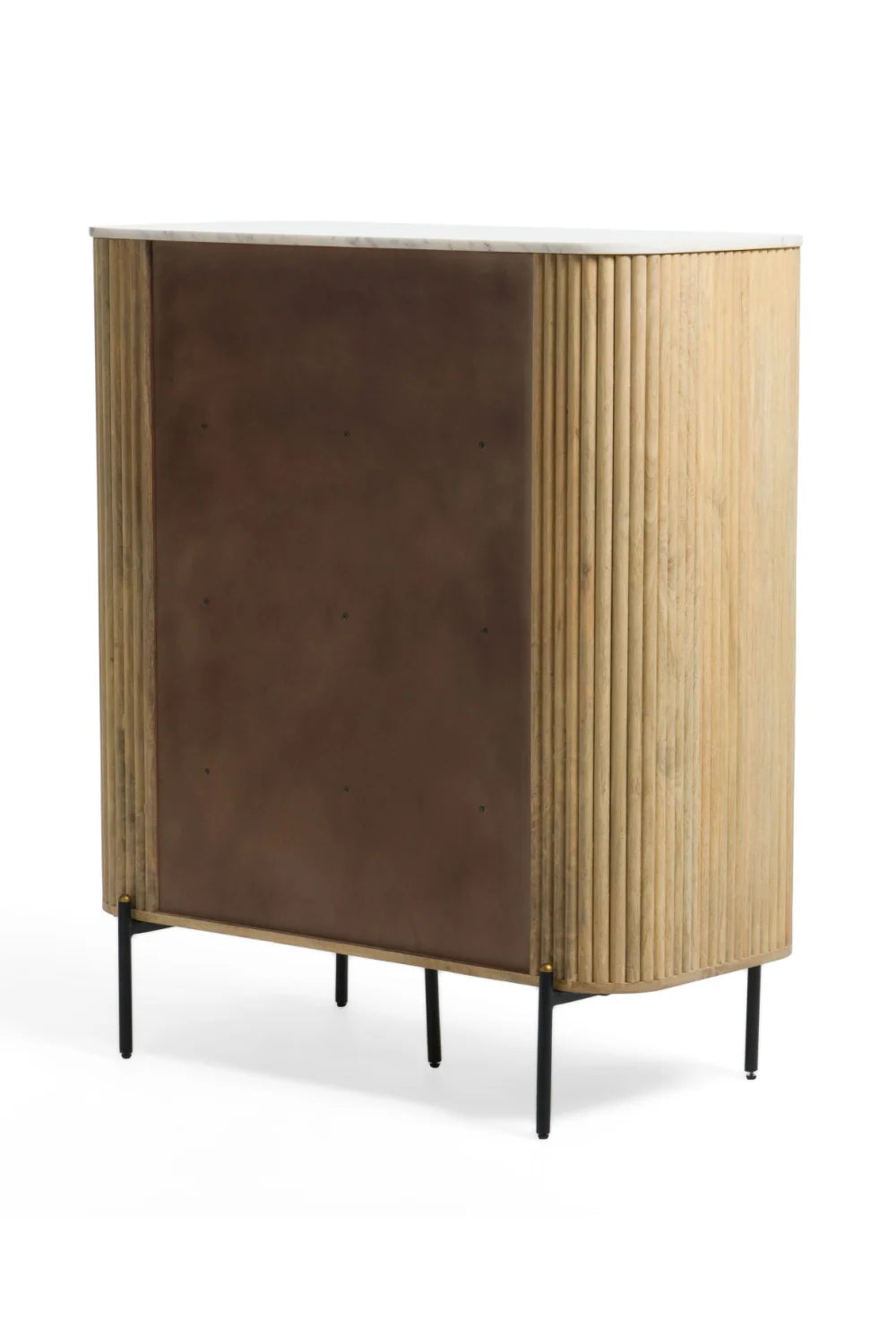 Luxury Mango Wood 2-Door Tall Sideboard European Style for Villa