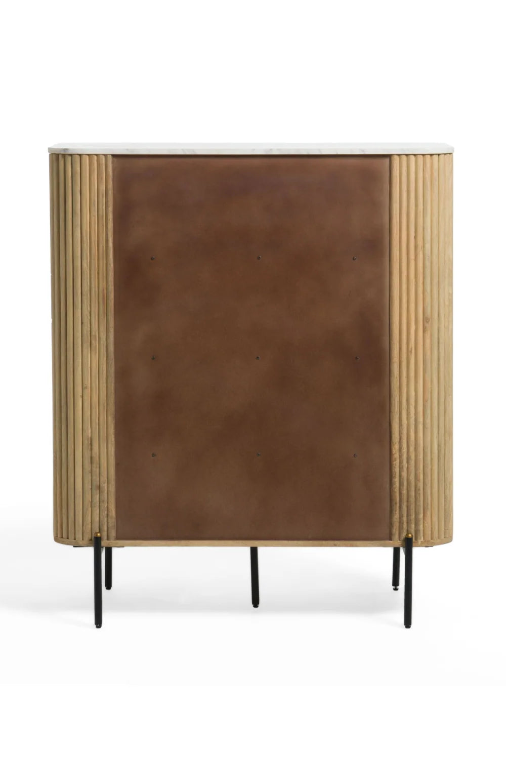 Luxury Mango Wood 2-Door Tall Sideboard European Style for Villa