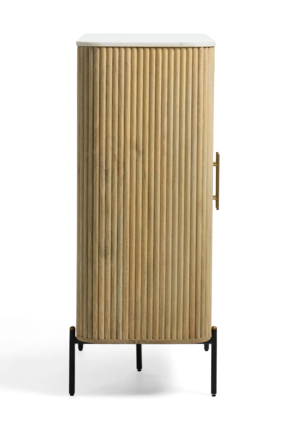 Luxury Mango Wood 2-Door Tall Sideboard European Style for Villa