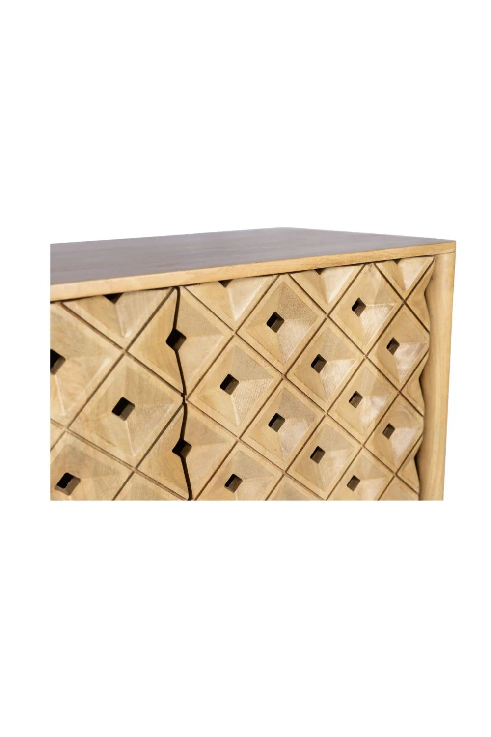 Luxury Mango Wood 4-Door Sideboard European Style for Villa