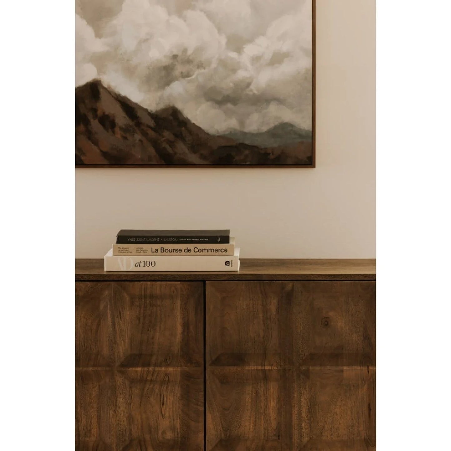 Luxury Mango Wood 4-Door Sideboard European Style for Villa