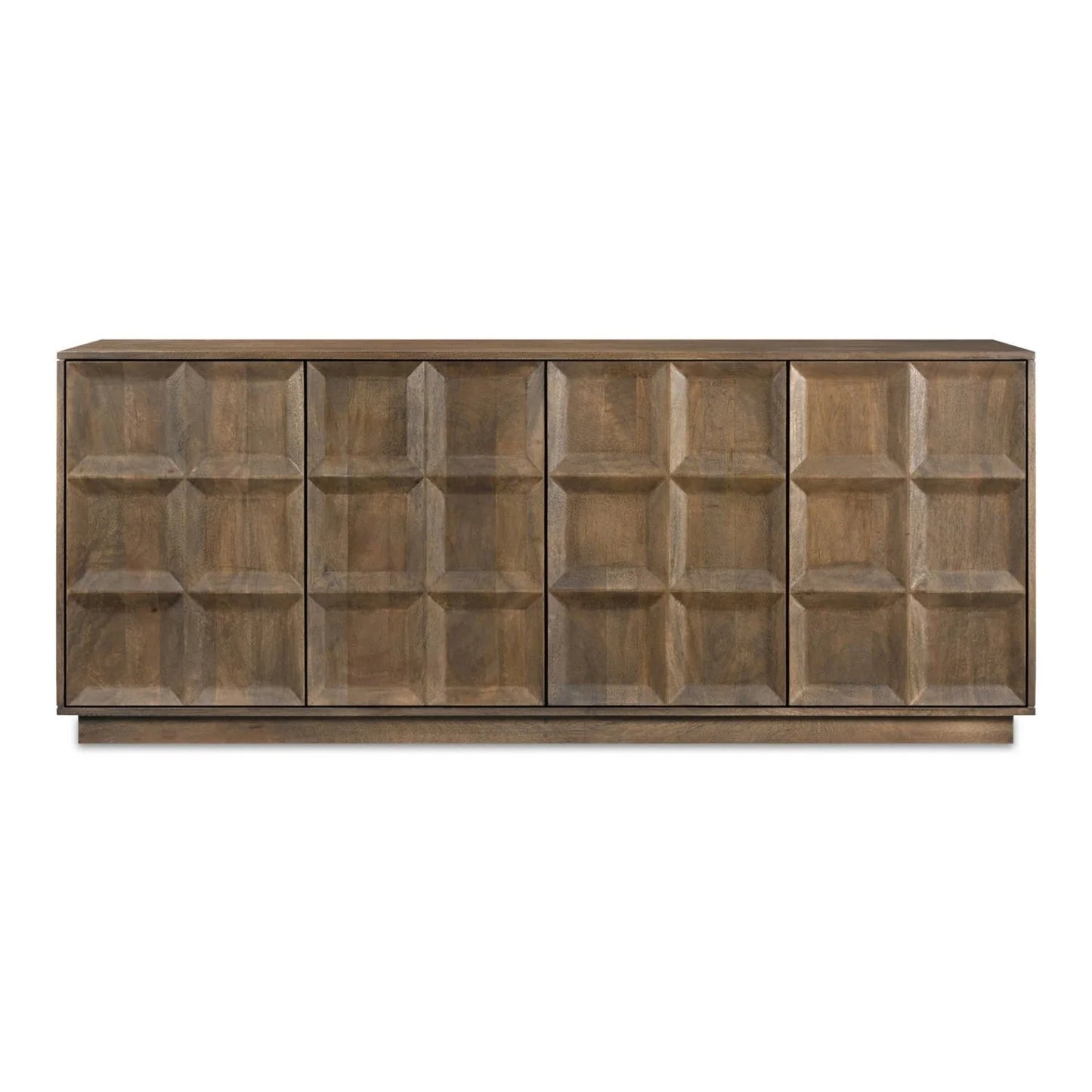 Luxury Mango Wood 4-Door Sideboard European Style for Villa