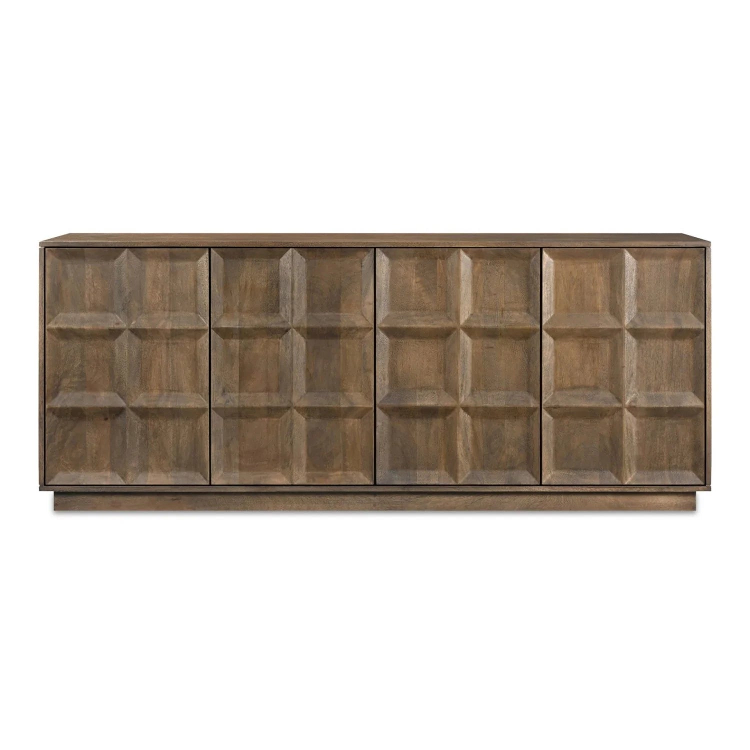 Luxury Mango Wood 4-Door Sideboard European Style for Villa
