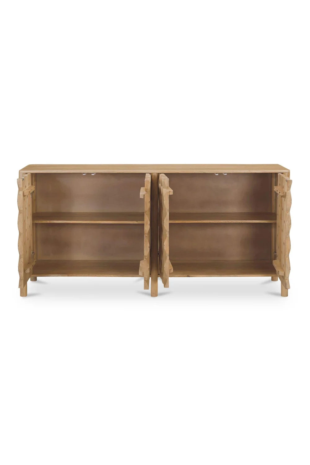 Luxury Mango Wood 4-Door Sideboard European Style for Villa