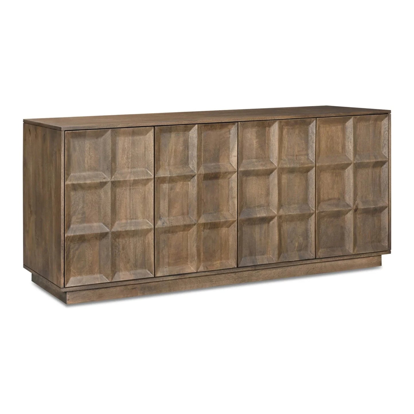 Luxury Mango Wood 4-Door Sideboard European Style for Villa