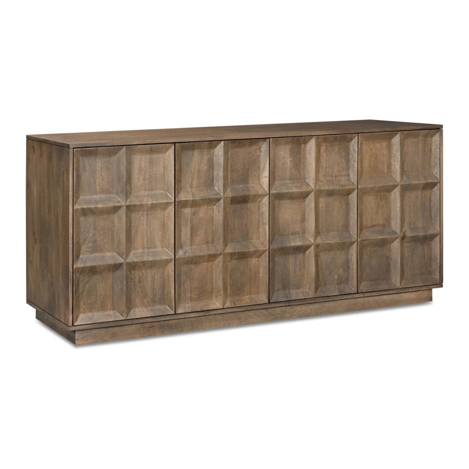 Luxury Mango Wood 4-Door Sideboard European Style for Villa