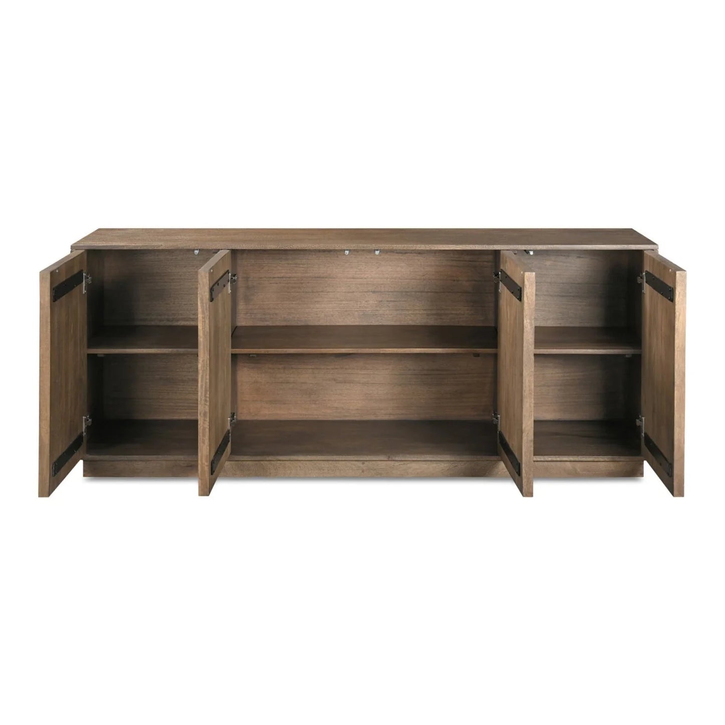 Luxury Mango Wood 4-Door Sideboard European Style for Villa