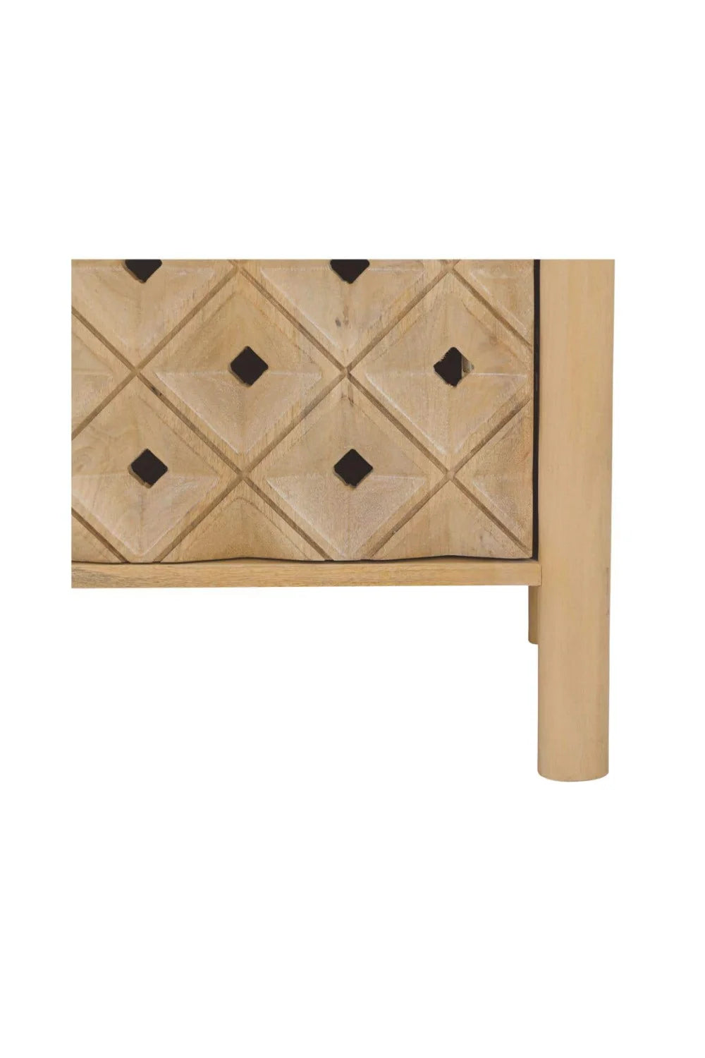 Luxury Mango Wood 4-Door Sideboard European Style for Villa